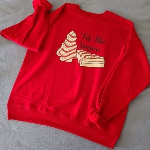 Tis the season Christmas snack cakes crewneck Sweatshirt